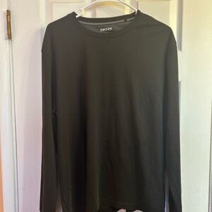 DKNY black long sleeve Henley
